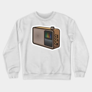 Colorful Music Tape Sticker vector illustration. Technology recreation icon concept. Cassette tape recorder sticker vector design. Analog media for recording and listening stereo. Crewneck Sweatshirt